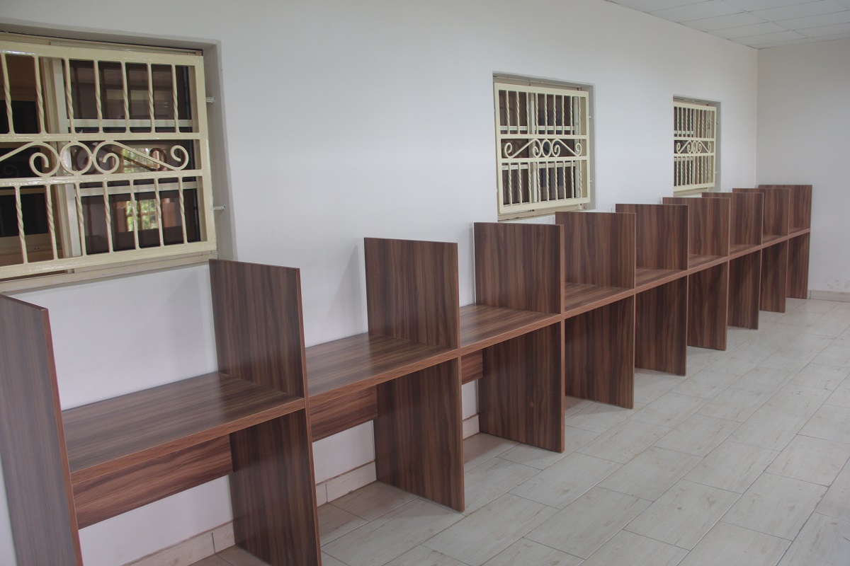 Library shelves and Cubicles